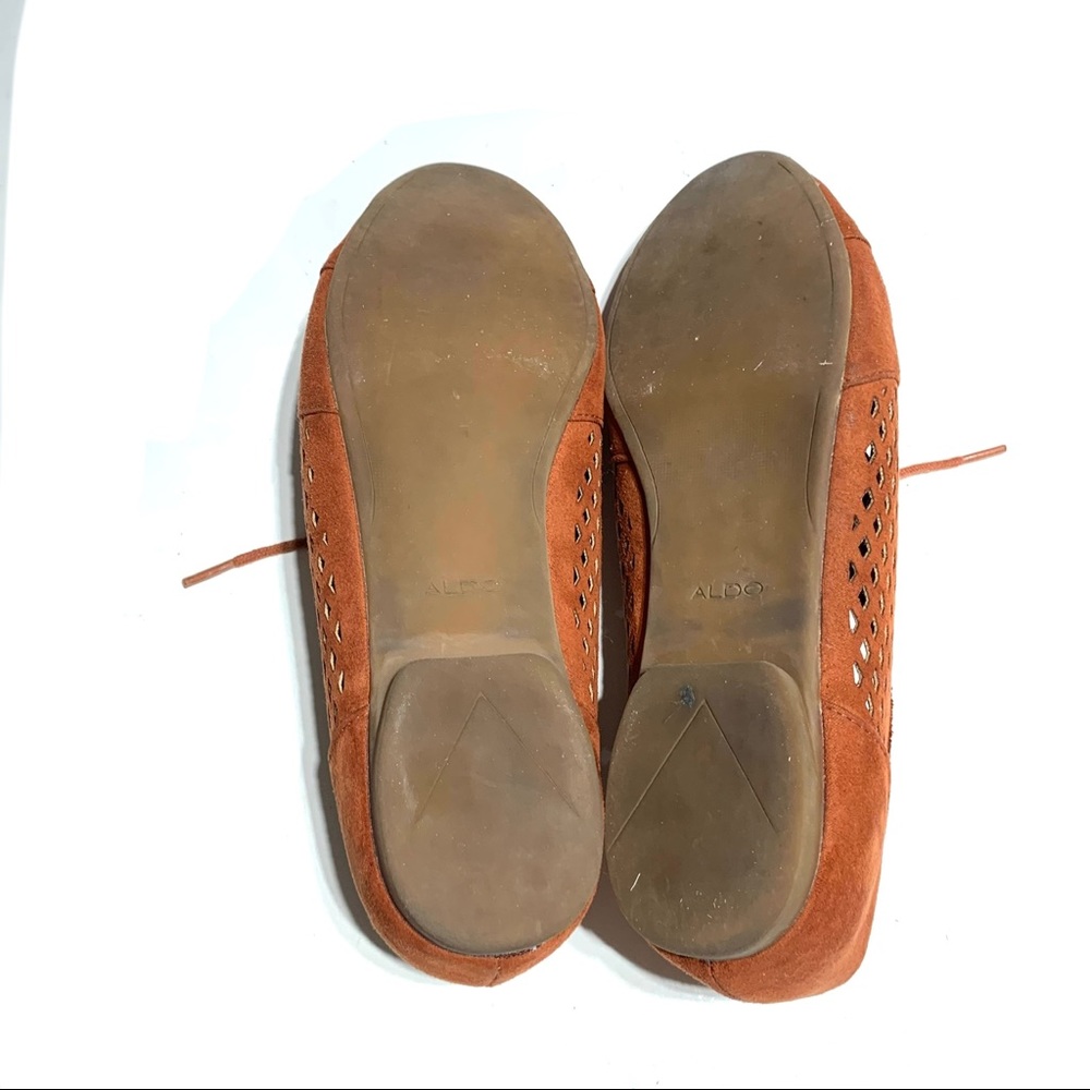 Aldo Orange Suede Lace-up Shoes (size 6) - Picture 5 of 10